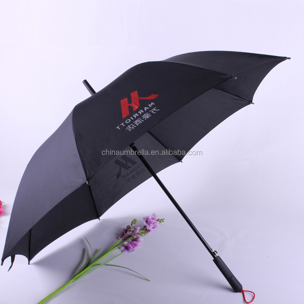 High quality hotel umbrella custom logo straight advertising golf umbrella