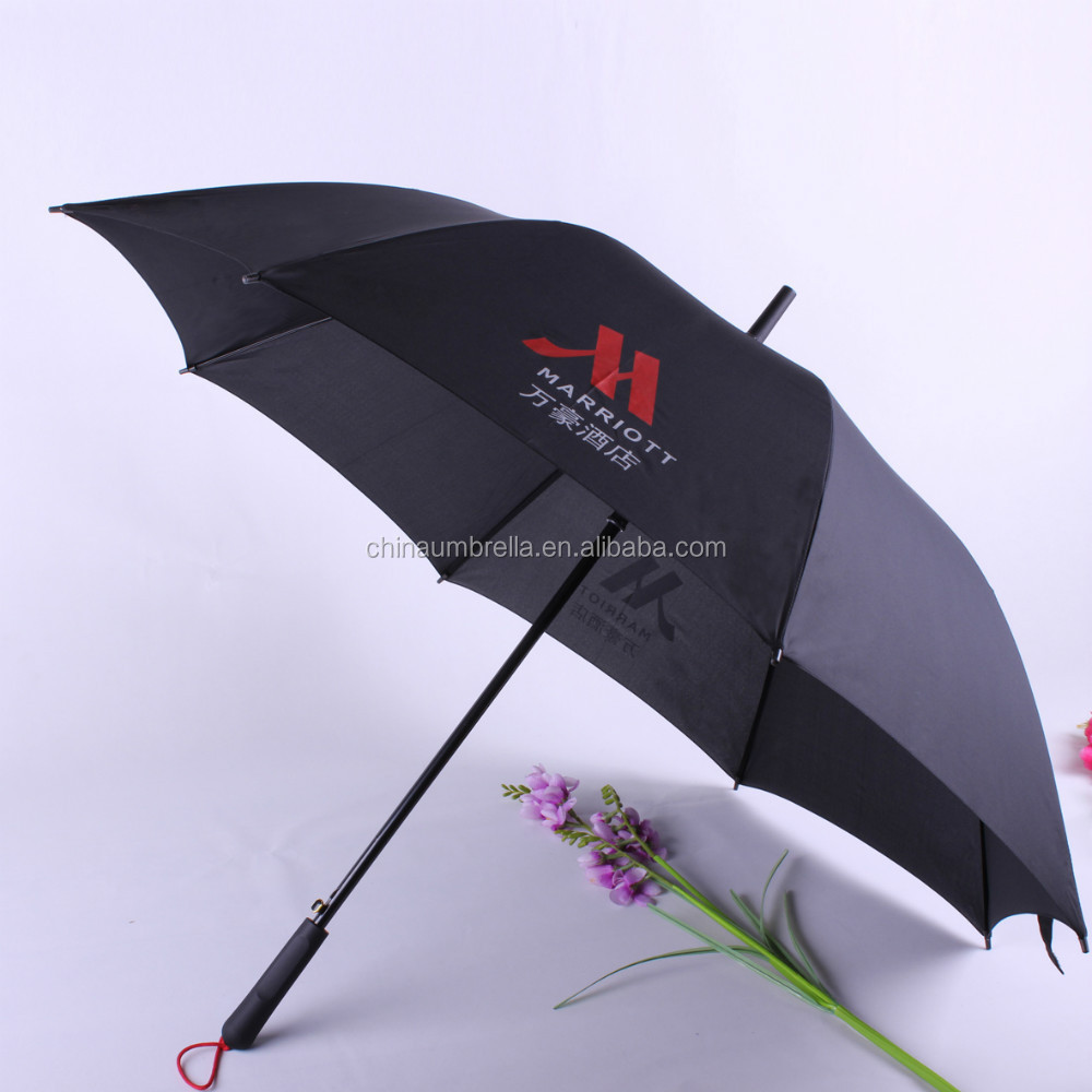 High quality hotel umbrella custom logo straight advertising golf umbrella