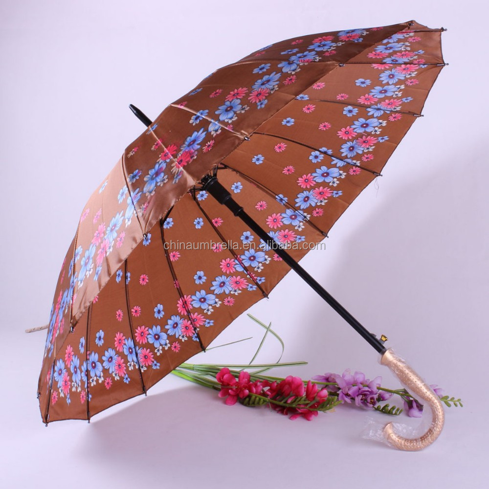 indian bangladeshi umbrella 16K satin umbrella with black strong umbrella frame