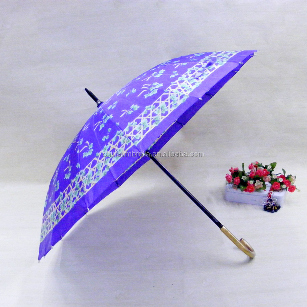 indian bangladeshi umbrella 16K satin umbrella with black strong umbrella frame