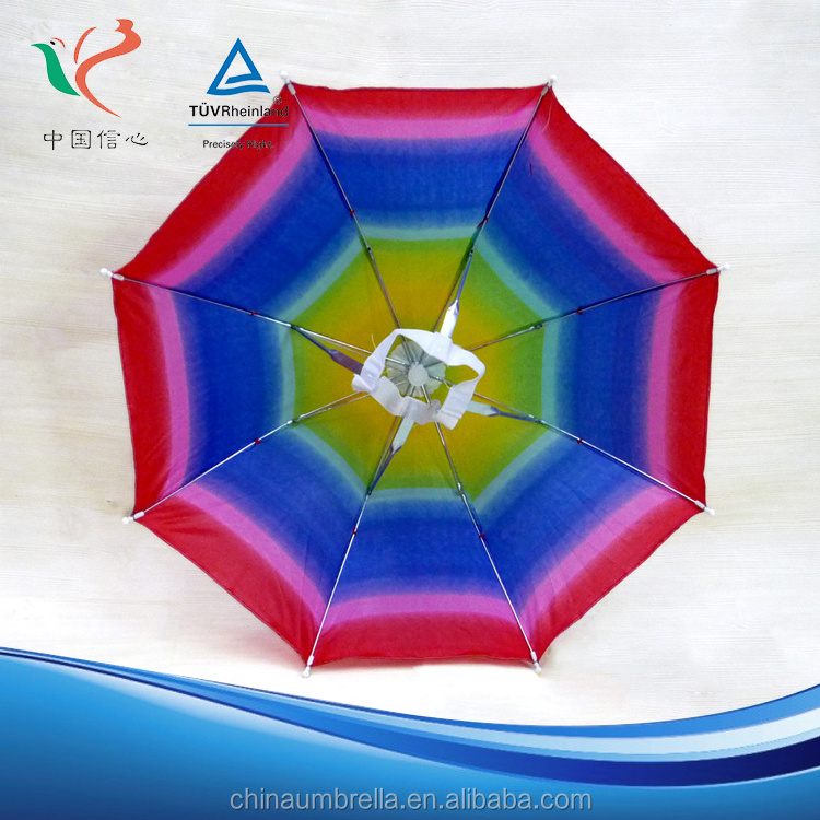 Wholesale high quality new design custom adult no handle rain umbrella hat