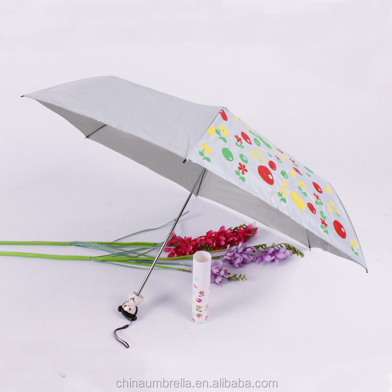 cartoon design bottle umbrella inside with 3 fold super thin pencil umbrella cartoon design