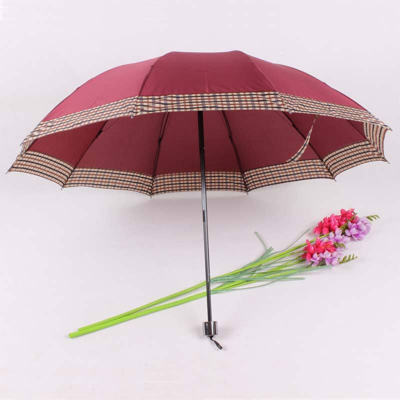 large size strong 25 inch 3 fold umbrella for men