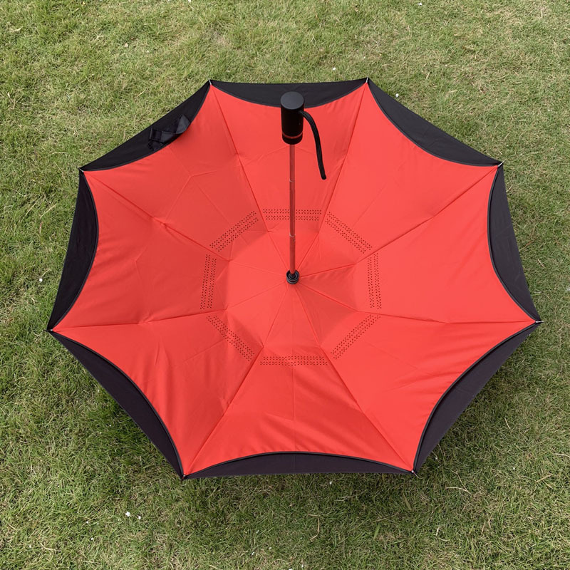 innovative  full automatic reverse 3-folded umbrella double layer umbrella