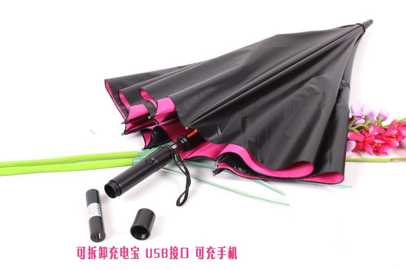 unique products UV protective colorful air conditioning fan umbrella with USB charge for summer