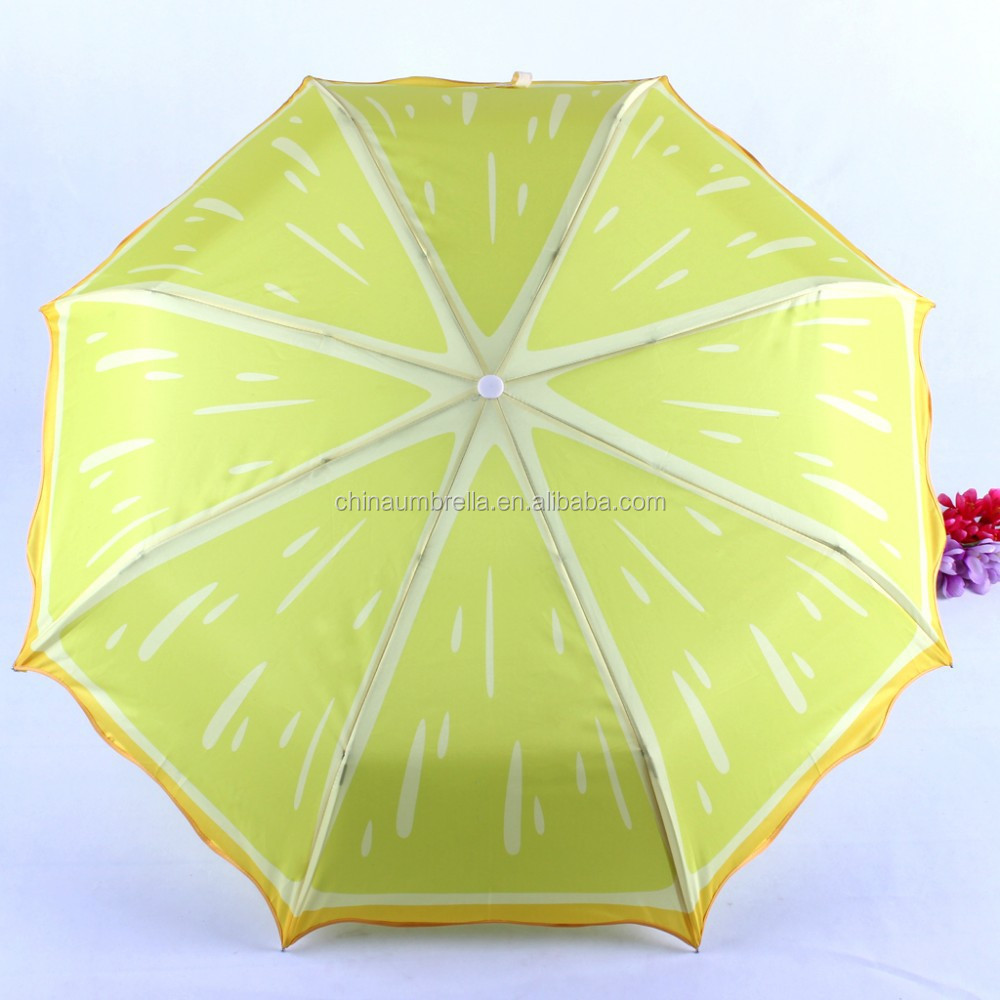 Lemon umbrella Fruit Umbrella heat transfer printing umbrella