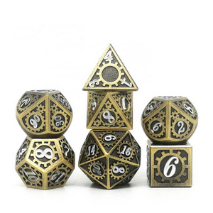 Customized polyhedron dnd game gambling stainless steel dice