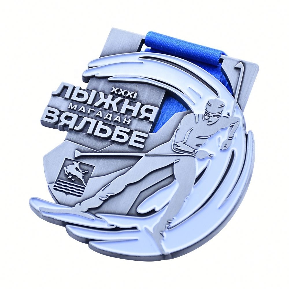 Manufacture supplier design metal 3d logo wordrun bicycle race sports gold award medal factory custom medal with ribbon