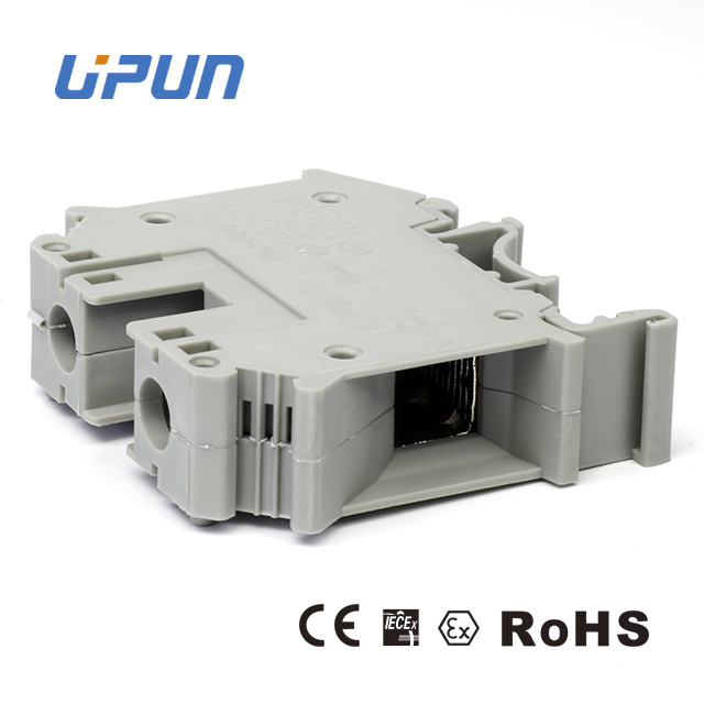 UK din rail plastic  box junction terminal block 1000V 150A 50mm side connector