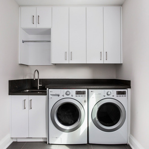 Home Furniture Smart Custom Laundry Clothes Storage Organization Stainless Steel Designs Laundry Cabinets