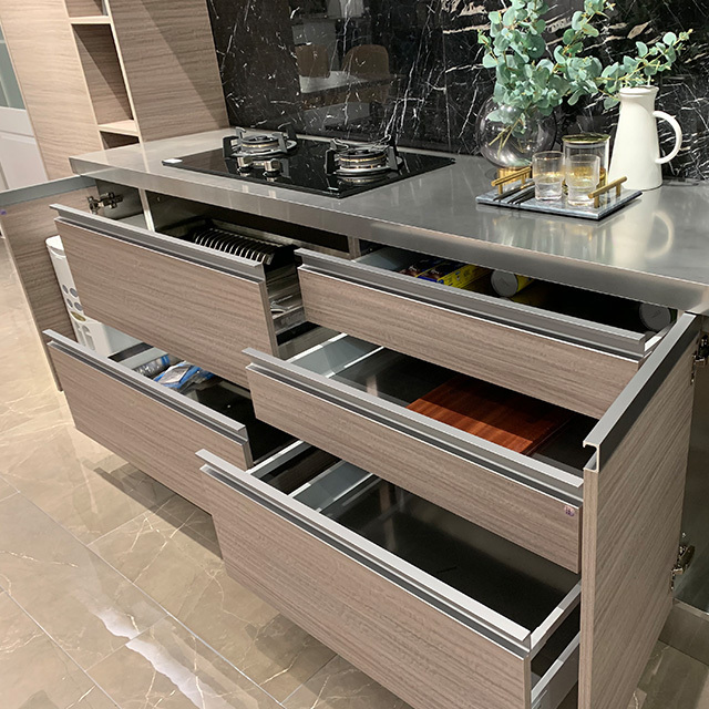 Blum accessories wholesale modern modular kitchen cabinet with high quality