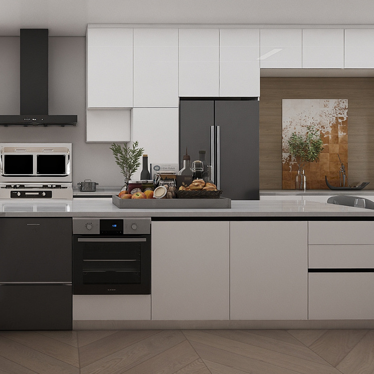 Modern stainless steel kitchen cabinets Customized smart modern stainless steel cabinets