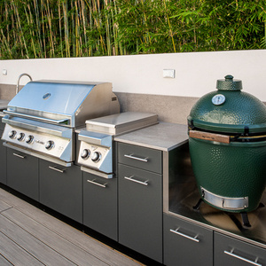 modular cabinet painted by micro-electrostatic spray to kitchens and kitchen furniture for outdoor BBQ usage