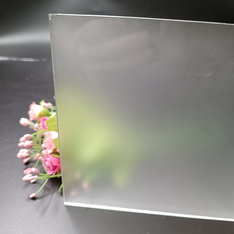 decorative acid etched glass ultra white clear frosted glass