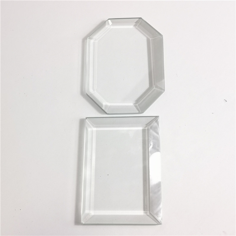 High Quality Ultra Clear Bevel Glass for Decoration Frameless Beveled Glass For Bathroom