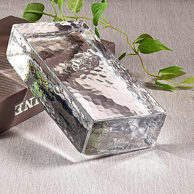 Solid Crystal Clear Glass Brick Wall for Outdoor Column Partition Rectangular Decorative Glass Blocks Bricks