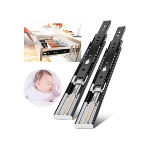 15.050 Full Extension Metal 22 Inch Drawer Slide Rail Track Guide Ball Bearing Drawer Slide Cabinet Soft Close Drawer Slide