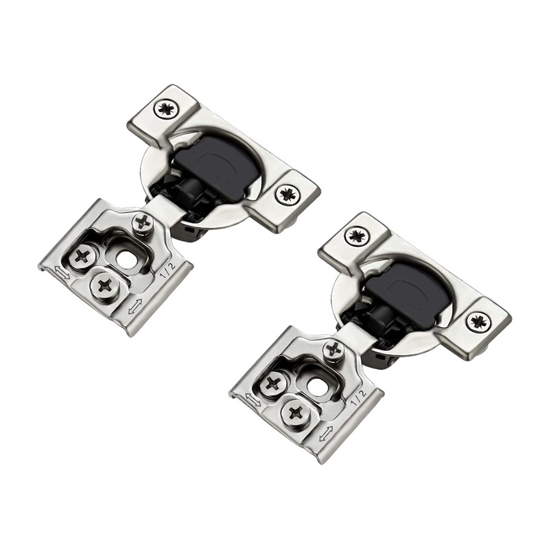 16.044 New 1/2 Inch Overlay Furniture Hinge Stainless Steel Cabinet Hinges Soft Close Satin Nickel Hidden Kitchen Door Hinge