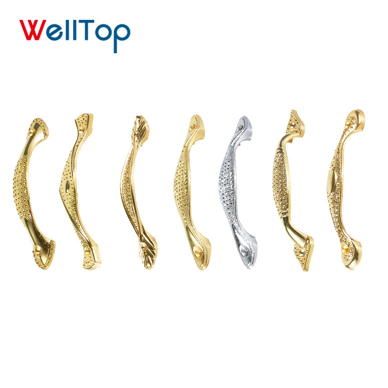 Furniture Hardware Gold Zinc Cabinet Drawer Pulls Handles For Cabinet Hardware VT-01.056