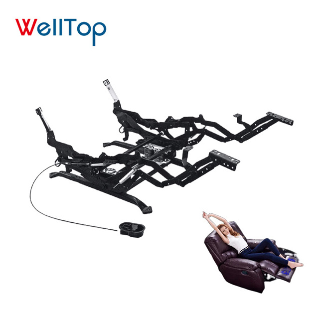 WELLTOP Black Recliner Sofa Mechanism Manual Frame Lazy Chair Mechanisms Single Double Three Seat Adjustable Recliner Mechanism