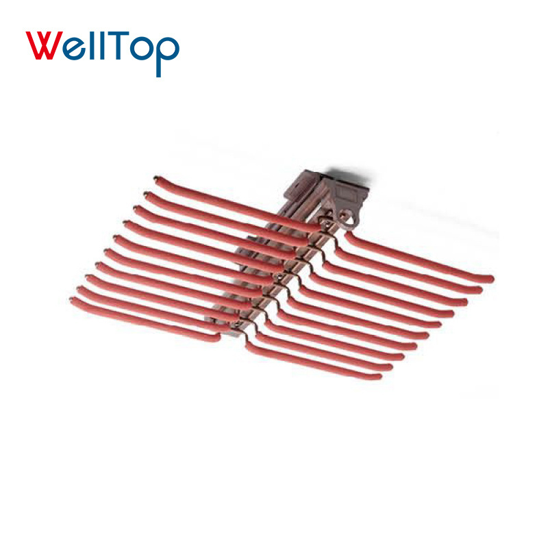 VT-10.109 WELLTOP New Wardrobe Cabinet Accessories Hanging Metal Trouser Pull Out Rack Double Row Soft Closing Trouser Rack