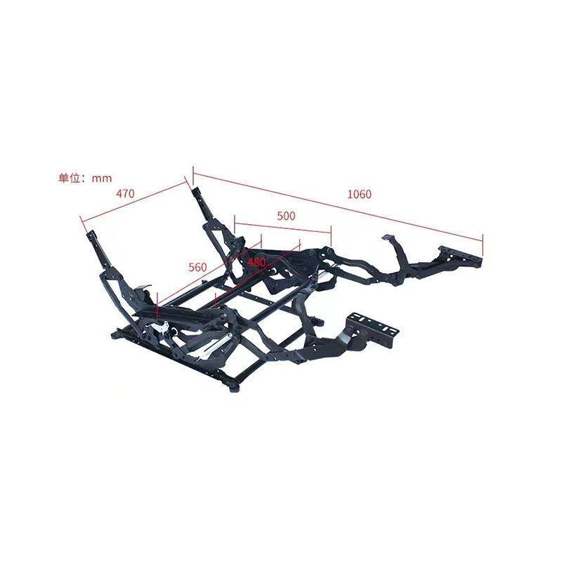 WELLTOP Black Recliner Sofa Mechanism Manual Frame Lazy Chair Mechanisms Single Double Three Seat Adjustable Recliner Mechanism