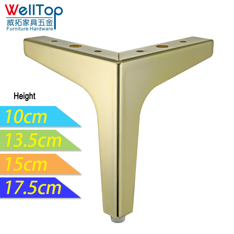 Industrial hardware metal furniture feet /sofa dinning table hairpin legs gold protectors/legs VT-04.025