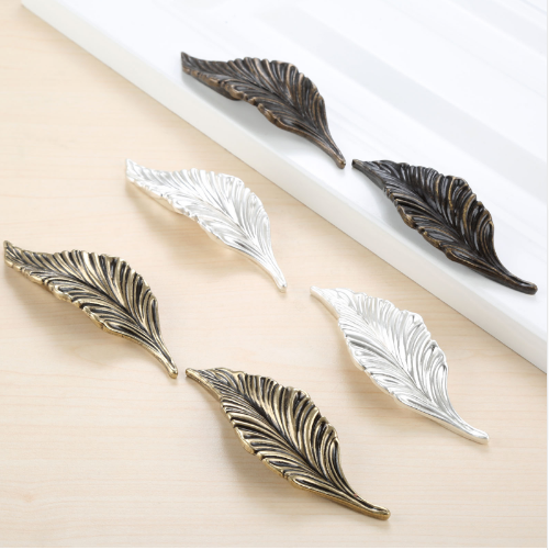 Lovely Leaves Furniture Handles Cabinet Knobs And Handles Drawer Wardrobe Door Kitchen Handle Furniture Hardware VT-01.220