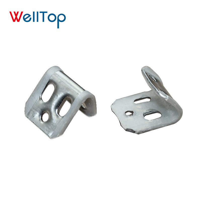 20.052 Wholesale Furniture Fittings Accessories Sofa Spring Clip Five Hole Rubber Silver Spring Clamp for Chair Couch Repair