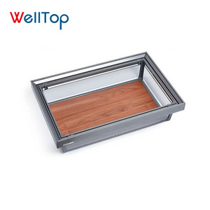 VT-10.147 Lower Price Wardrobe Accessories Storage Box Basket 600-700-800-900mm Closet Glass Basket Drawer Pull Drawer Basket