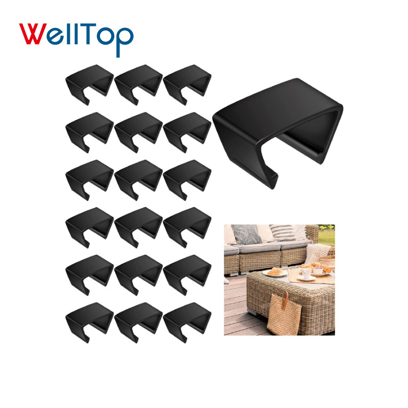 WELLTOP 20pcs 20.208 Outdoor Couch Furniture Clamp Patio Plastic Sofa Furniture Clips Connect Chair Fasteners