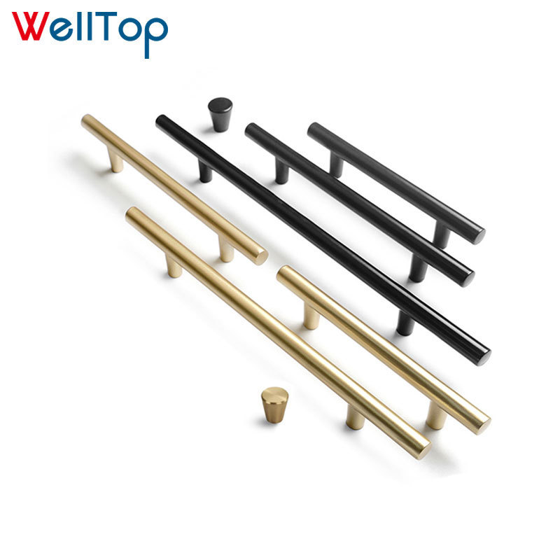 VT-01.001 Jaladeras Para Muebles Furniture Hardware Stainless Steel Gold Brass Cabinet Door Handles