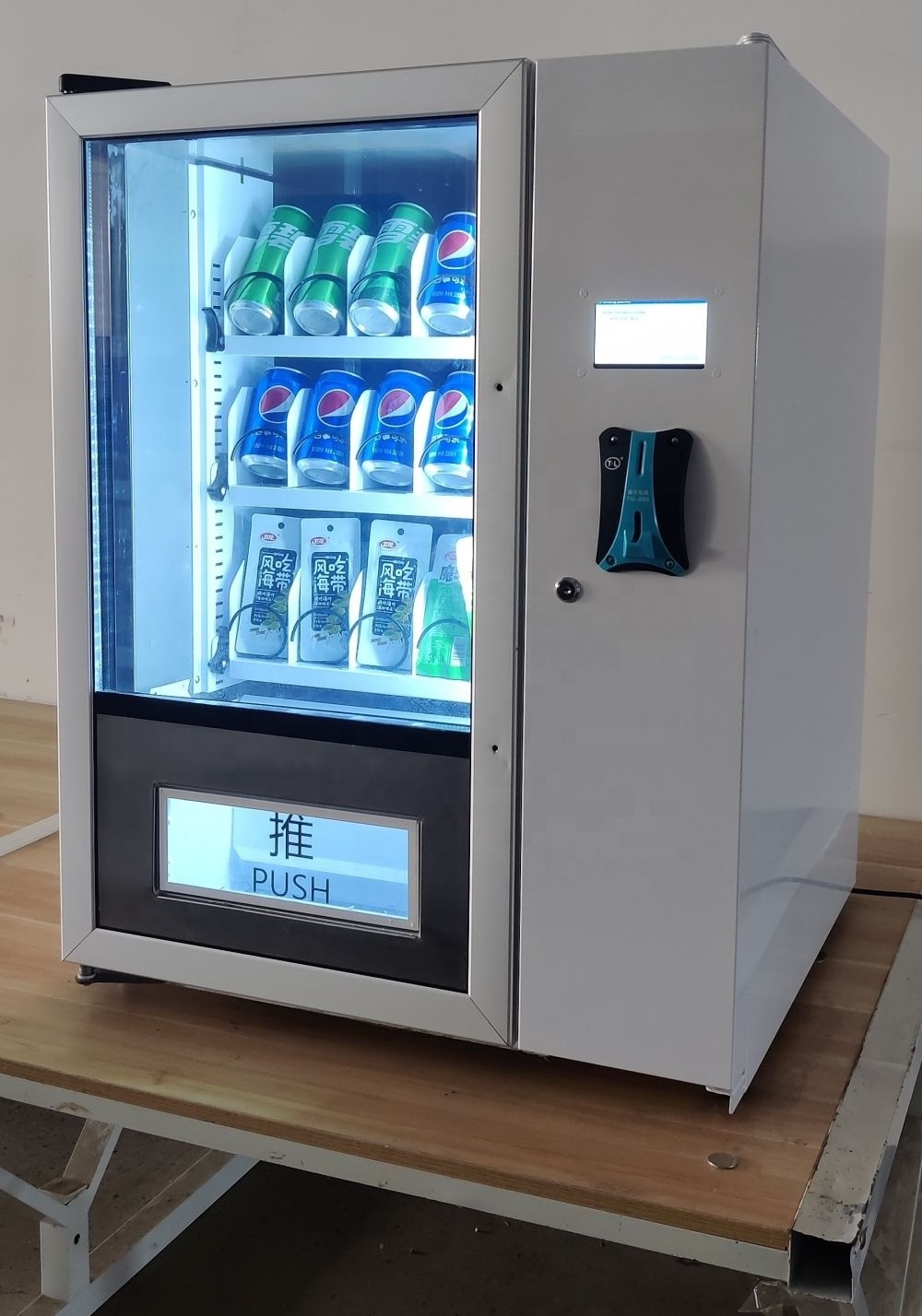 Small combo vending machine with Cooling System