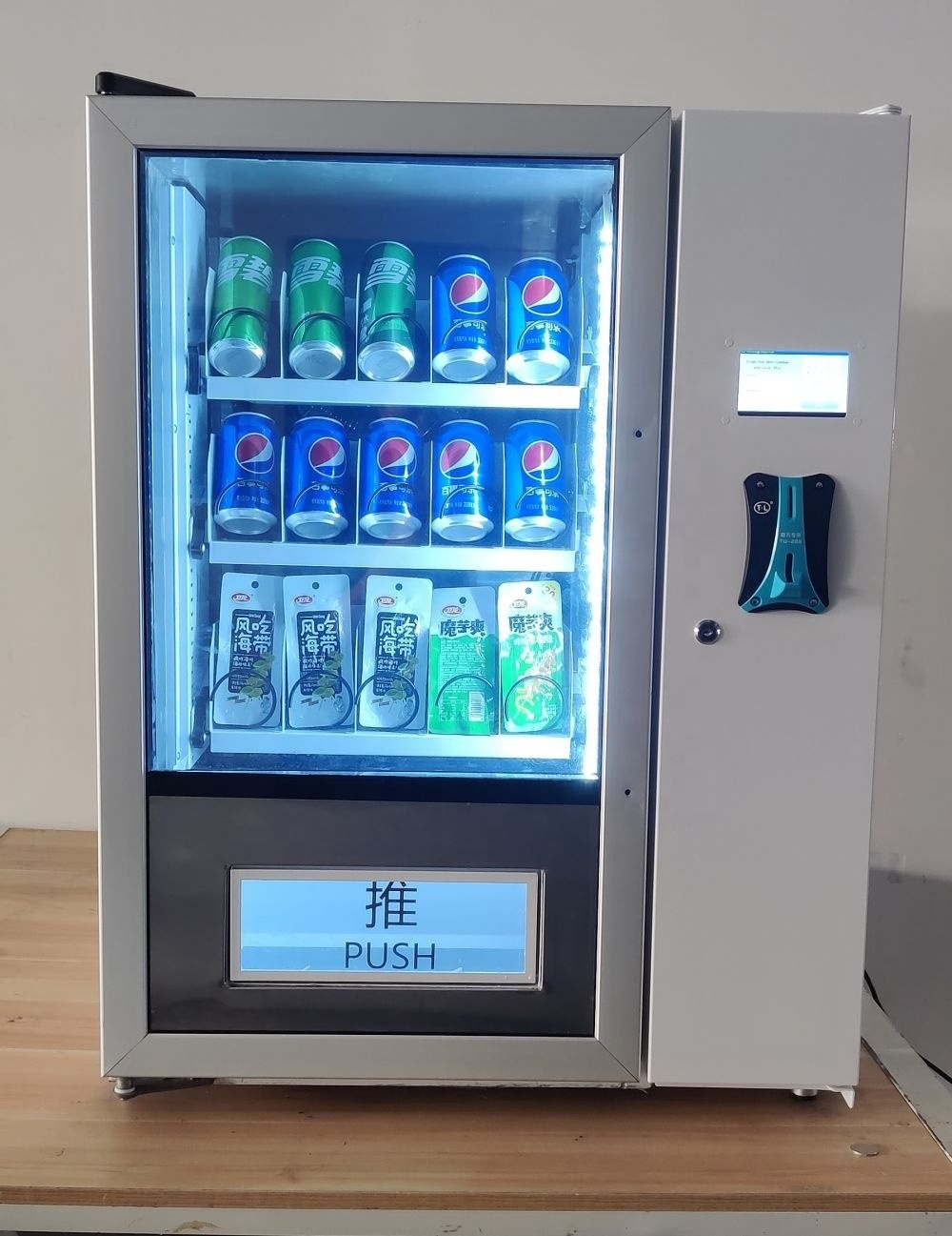 Small combo vending machine with Cooling System