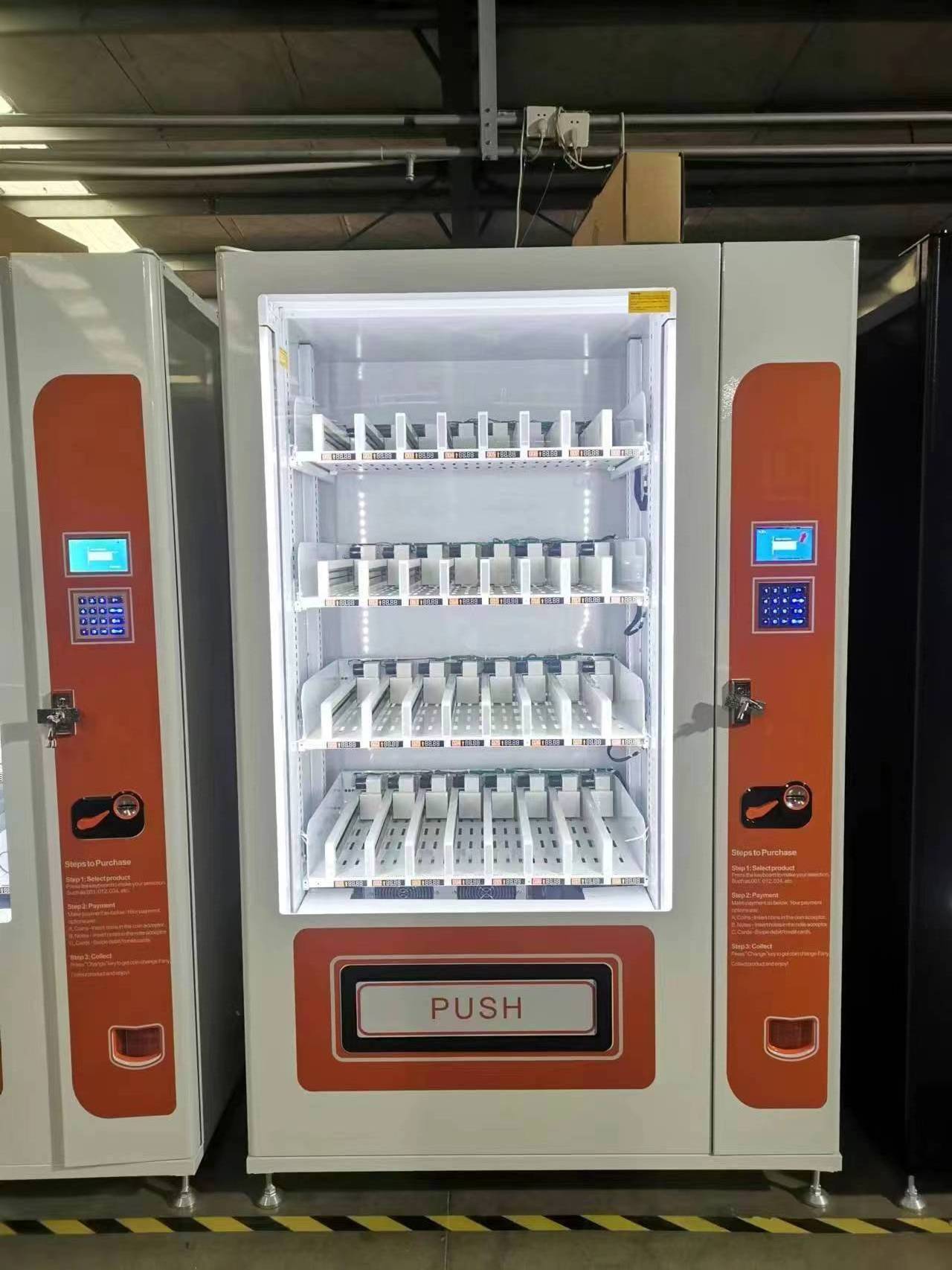 Champagne vending machine with elevator