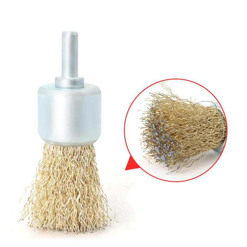 Wire Wheel with Handle T-Shape Cleaning Rust Removing Deburring Wire Brush