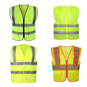 Engineer Safety Vest construction with Logo High Visibility strip warning waistcoat reflective safety vest