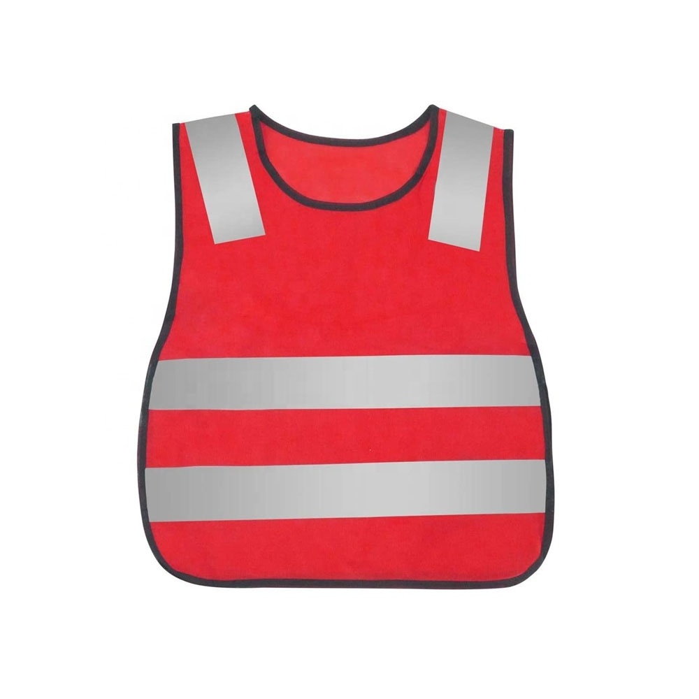 Kids Cycling Jersey Vest Adjustable Knitted Reflective Safety Vest