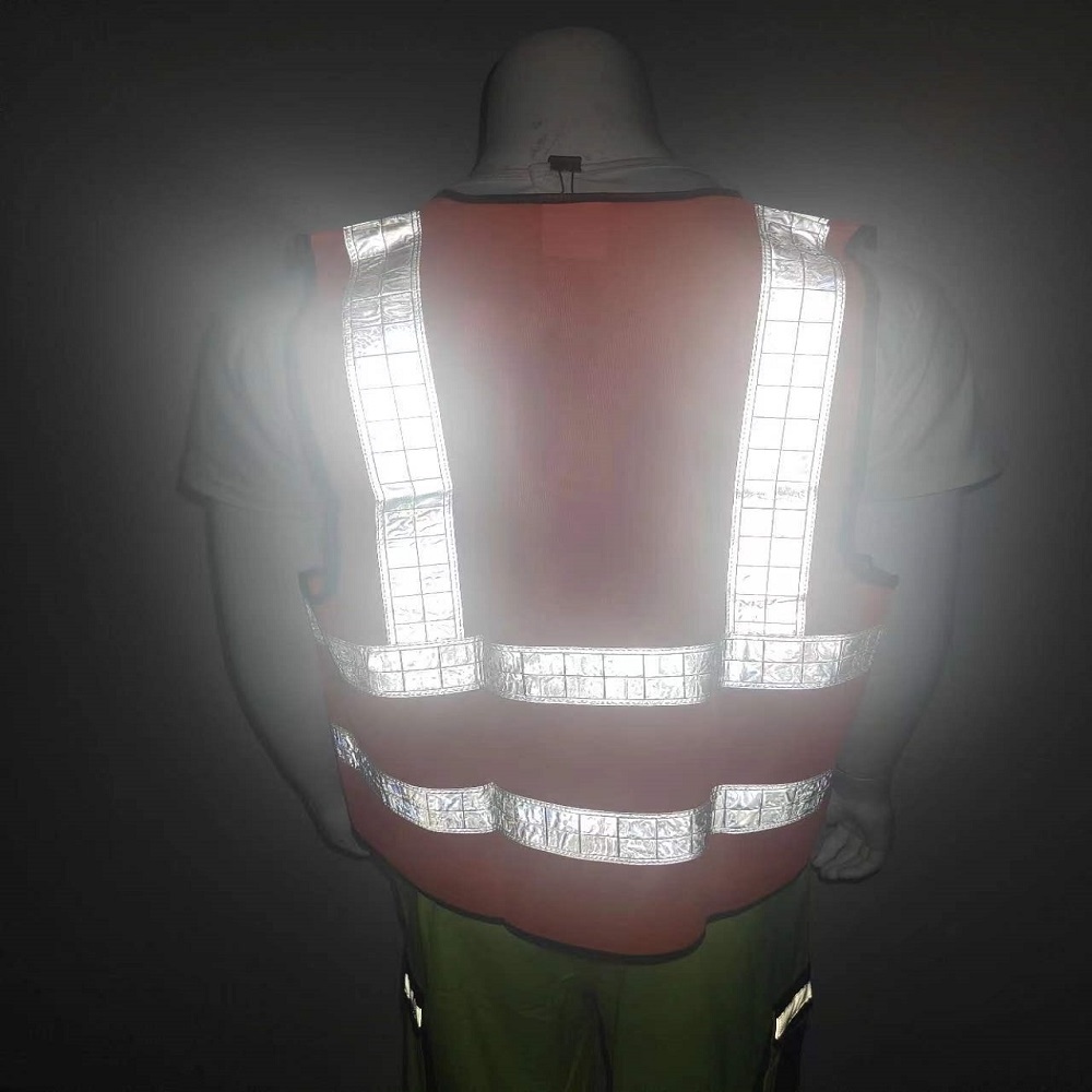 3M Safety Reflective Vest PVC Tape CE EN20471 Hi-vis Safety Warning Construction Orange Color Vest