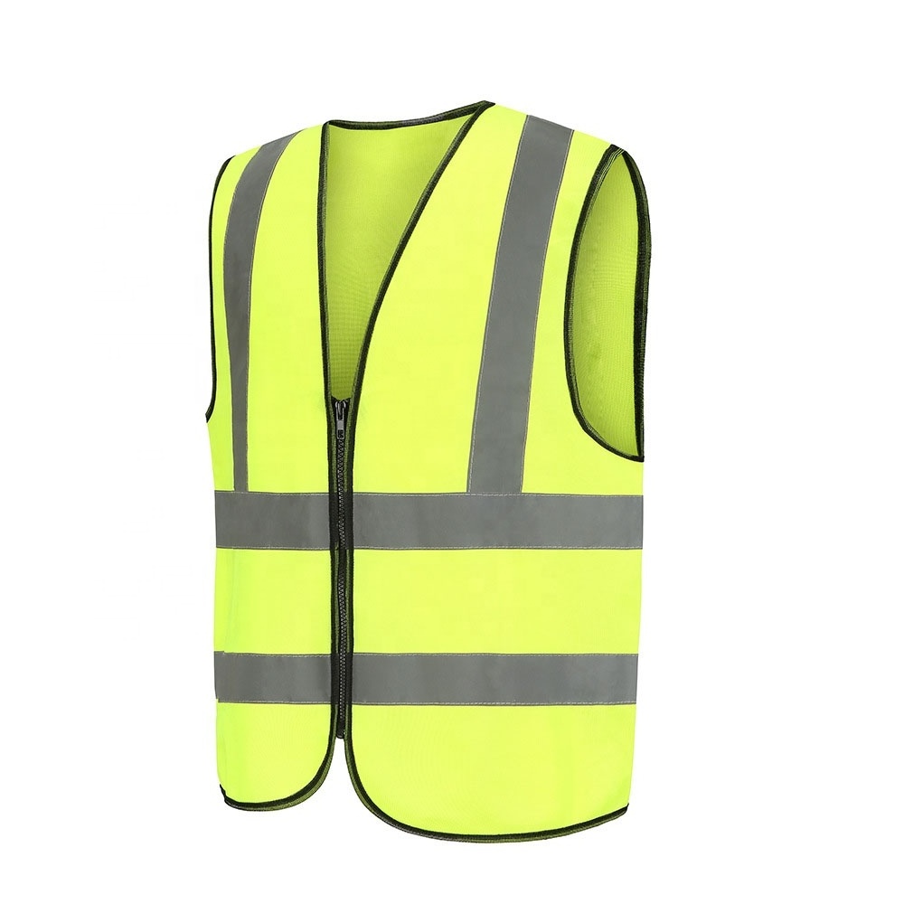 Engineer Safety Vest OEM/ODM  Orange zipper front Hi Vis Reflective Safety Vest