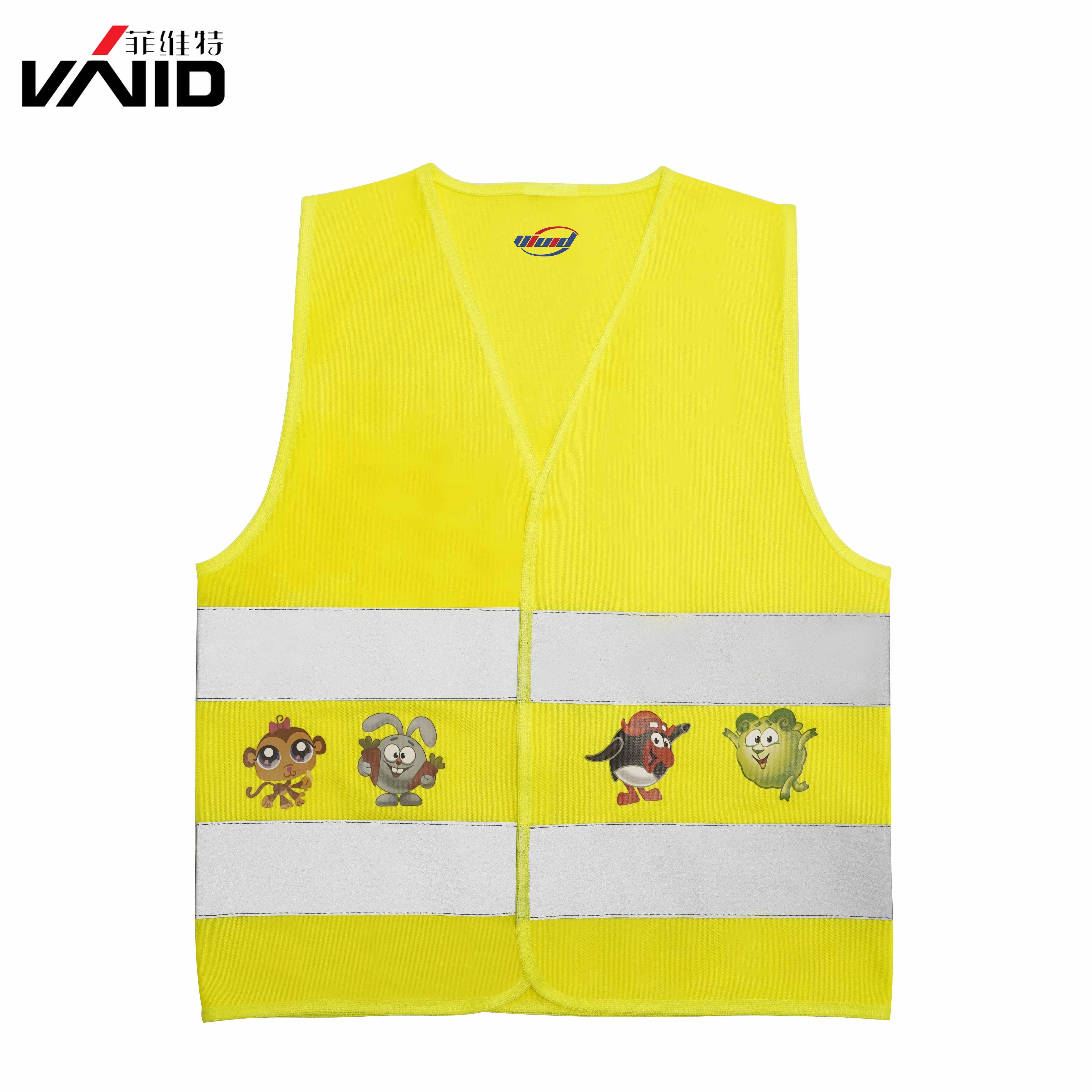 Factory high visibility tape class2 children bicycle running traffic outdoor security kids reflective safety waistcoat