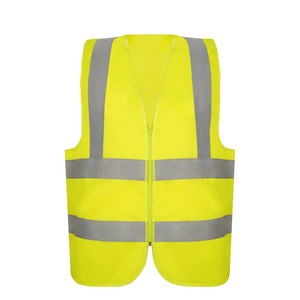 Engineer Safety Vest OEM/ODM  Orange zipper front Hi Vis Reflective Safety Vest