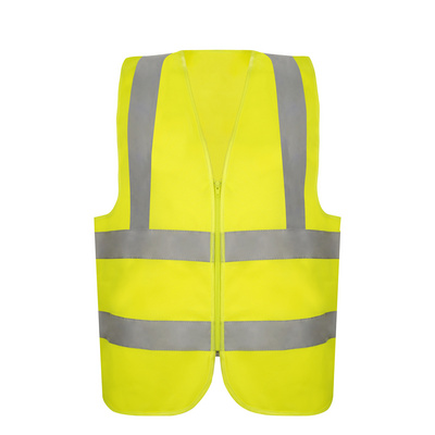 Engineer Safety Vest OEM/ODM  Orange zipper front Hi Vis Reflective Safety Vest