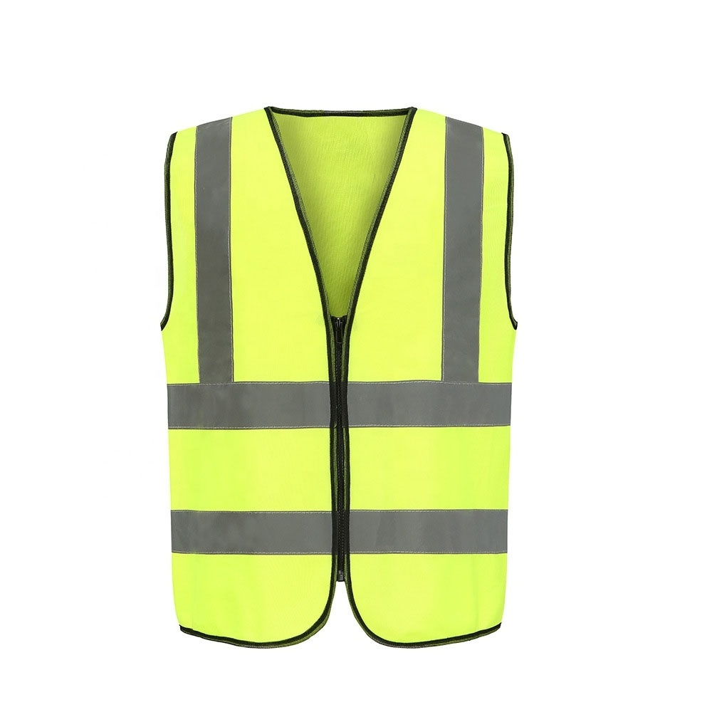 Engineer Safety Vest OEM/ODM  Orange zipper front Hi Vis Reflective Safety Vest