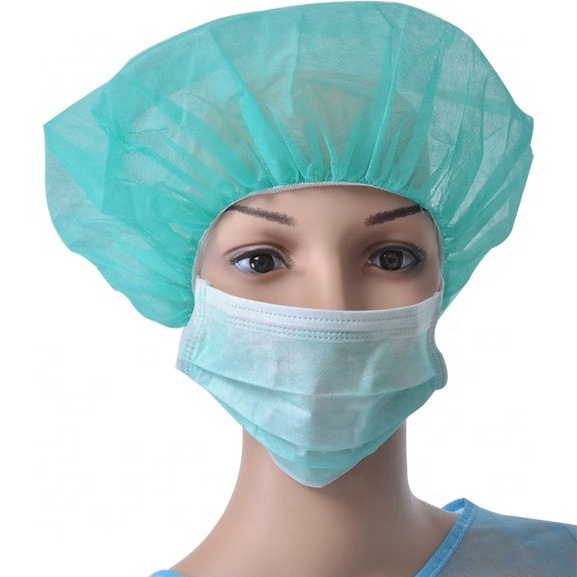 Disposable non woven bouffant surgical cap