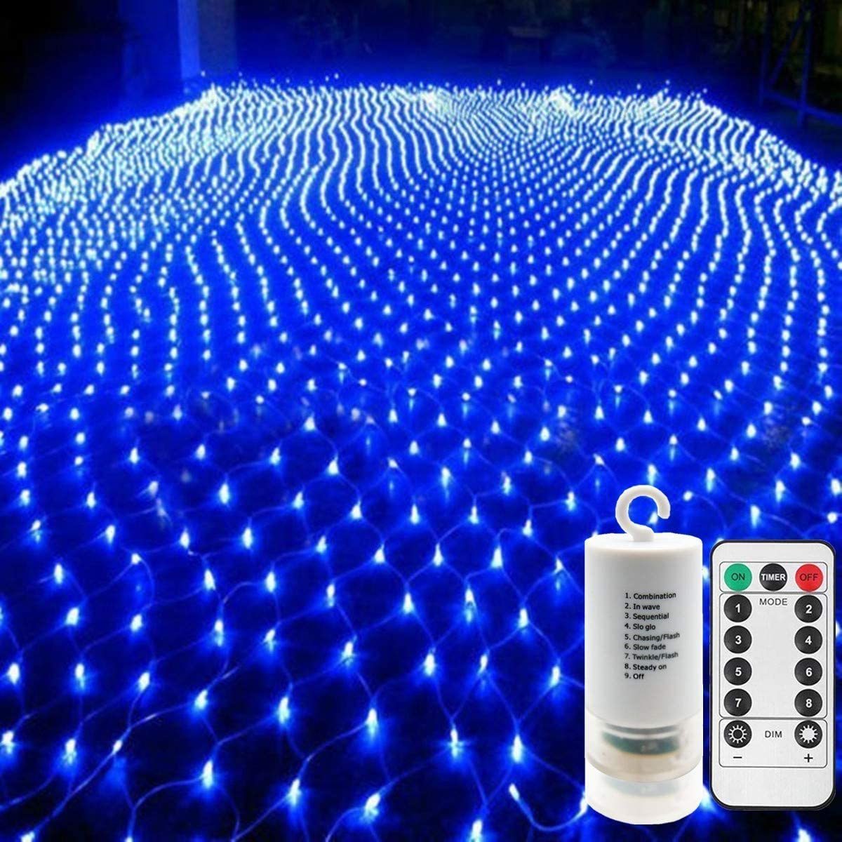 200 LED 2x3m net decoration waterfall light low power 8 Modes timer Waterproof led christmas lights