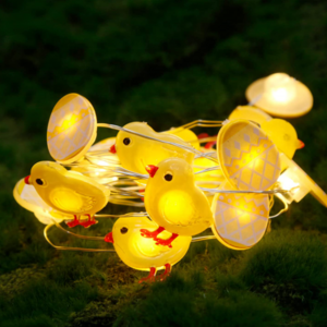 Easter Decor Lights Rabbit carrot chick Battery Operated Set of 2 Easter String Lights with Timer led Decoration String Light