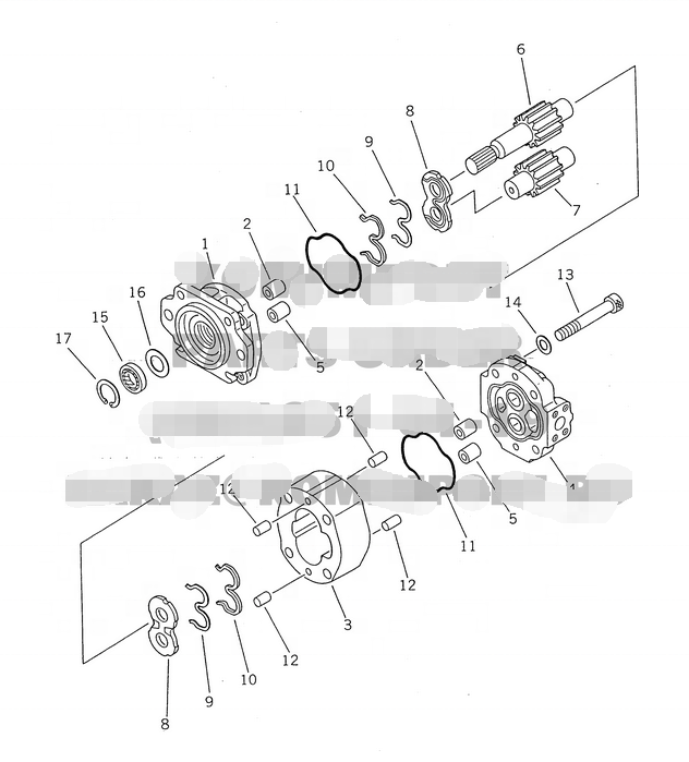 WX lube oil transfer pump 705-12-40010 for komatsu Dump Truck HD465-2/3