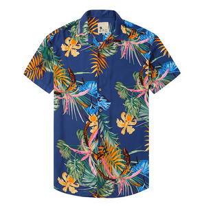 OEM/ODM camisas hombre  Hawaiian print shirt men's resort beach shirt customization