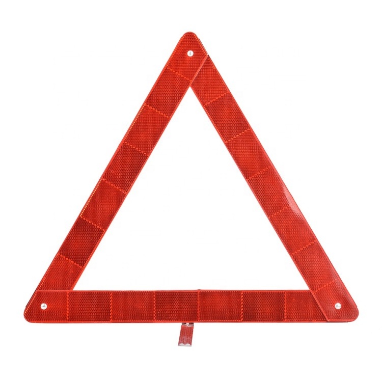 Emergency warning triangle sign red reflective triangle